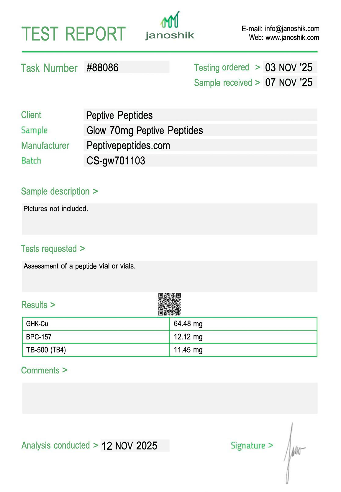 Glow (GHK-cu 50mg / TB500 10mg / BPC-157 10mg)
