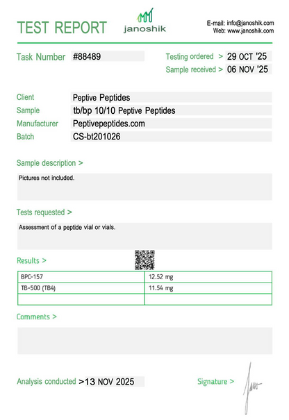 TB-500 10mg + BPC-157 10mg
