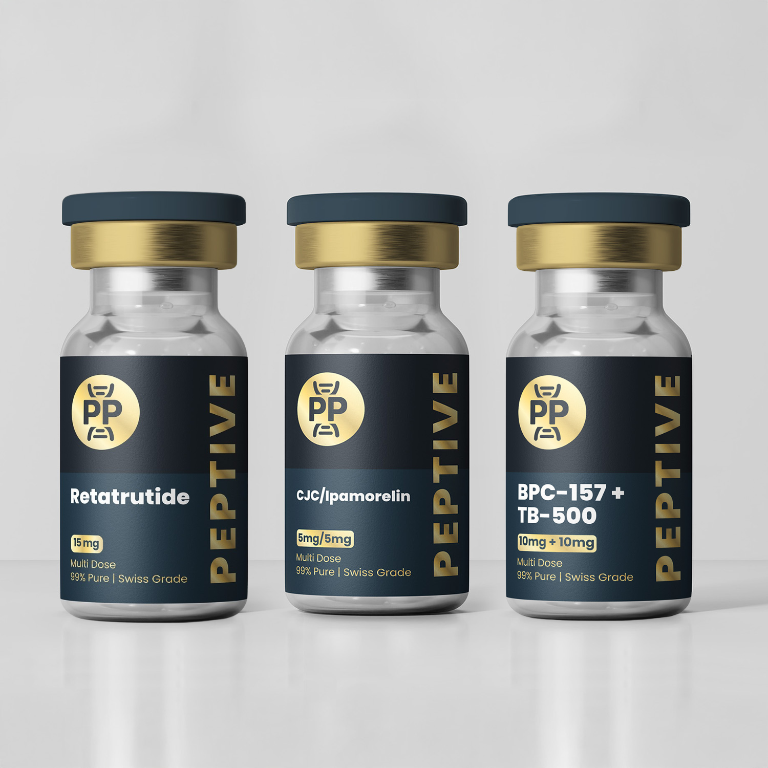 Recomp Stack (Ret 15mg + Cjc 5mg/Ipa 5mg + Bpc-157 10mg/Tb500 10mg)